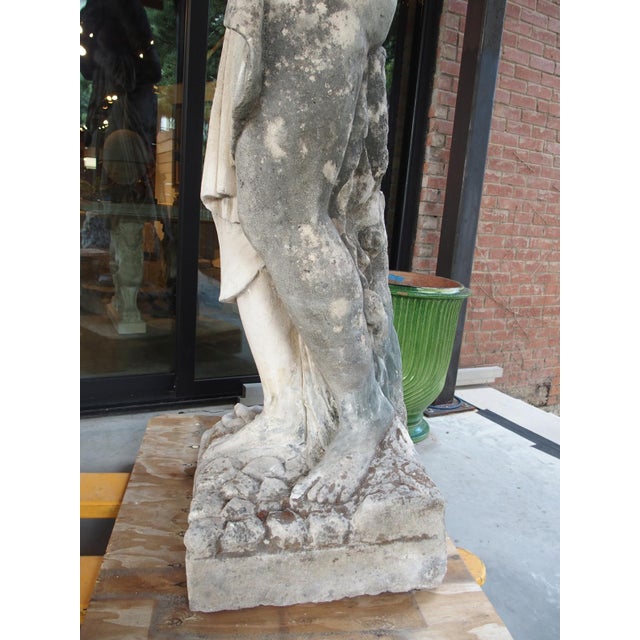 Large Carved Limestone Garden Statue From a Property in Nice, France, Circa 1860 For Sale - Image 13 of 15