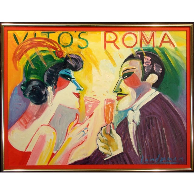 "Doktor Thrill in Roma" Original Oil Painting by Earl Linderman Original Oil Painting on Canvas Hand signed by the Artist...