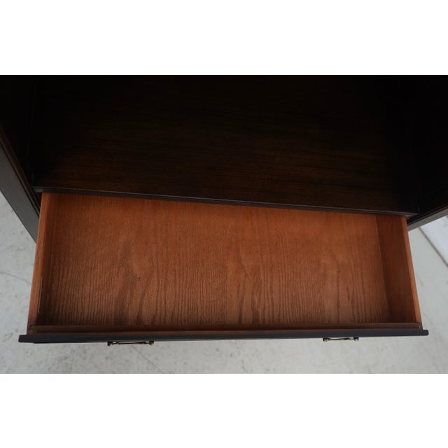 1980s Knob Creek Walnut Finish Mahogany Open Bookcase For Sale - Image 5 of 15