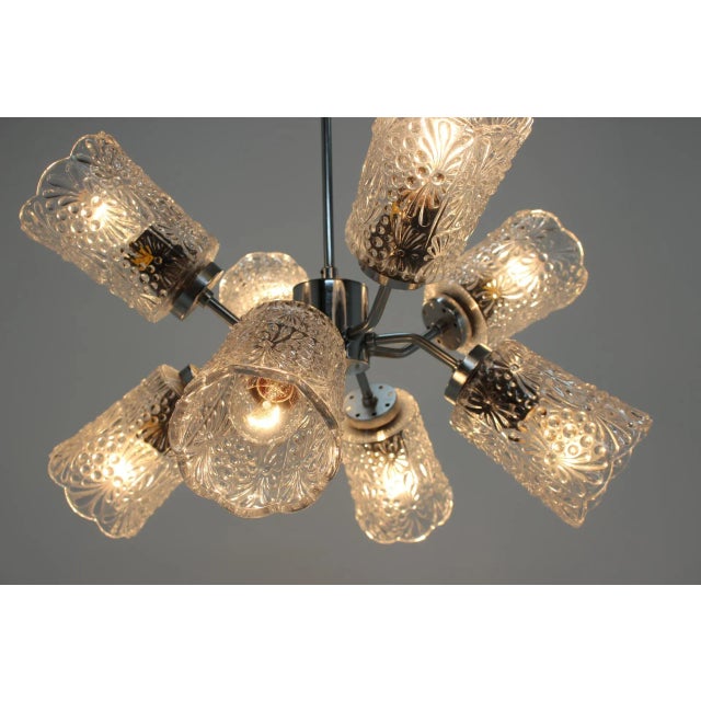 Mid-Century Modern Space Age Chrome Sputnik Chandelier, 1970s For Sale - Image 3 of 7