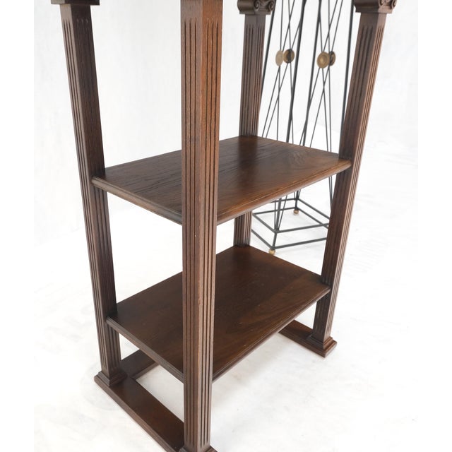 Art Nouveau Art Nouveau Style Carved Oak Podium Stand Music Stand For Sale - Image 3 of 12