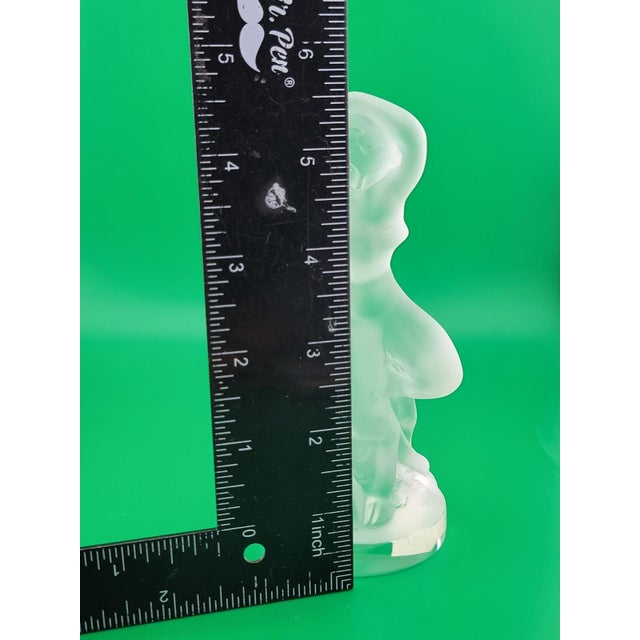 1950s Rare LALIQUE Crystal "Le Faune" Figurine Dancing Nude Lovers Pan (Faun) & Diana For Sale - Image 10 of 18