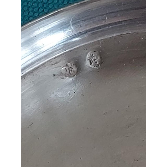 Vintage European Silver Round Fluted Trinket Box-Hinged- Possibly Spanish-Hallmarked For Sale - Image 4 of 4