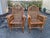Mid 20th Century Pair Cathedral Split Reed Rattan Arm Chairs For Sale - Image 4 of 12