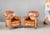Gold Art Deco French Leather Armchairs 1920s, Set of 2 For Sale - Image 8 of 17