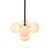Bunch Pendant, Black, 20in H, Modern, 5 Inch Glass Globes, by Research.Lighting, Modern, Minimal Hanging Light For Sale - Image 4 of 8