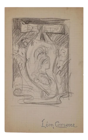Study for Ex-Libris - Original Pencil Drawing by F. Comerre - Late 19th Century Late 19th Century