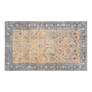 Authentic 19th Century Persian Kirman Handmade Wool Carpet For Sale