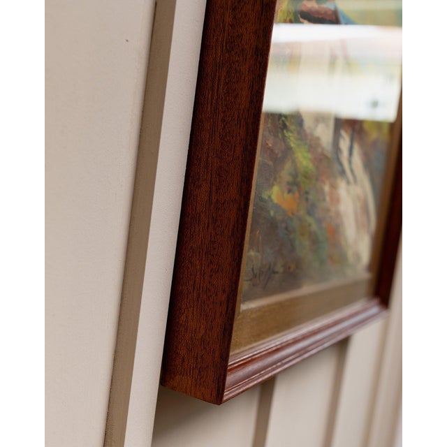 Italian Artist, Landscape, Oil on Wood, 1960s, Framed For Sale - Image 9 of 12