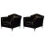 Set of Avalon Armchairs in Black Leather by Nella Vertrina for IPE Cavalli, 2017 For Sale - Image 4 of 10