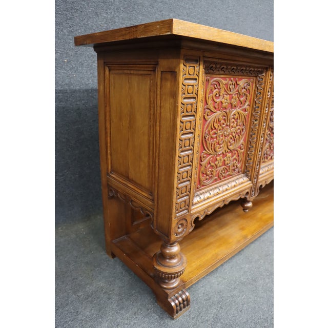 Traditional Christian Krass Renaissance Revival Carved Oak Sideboard For Sale - Image 3 of 18