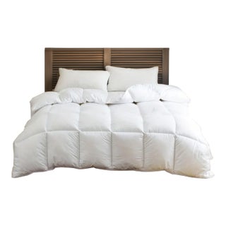 Hotel Luxe Summer Weight European Goose Down Duvet with Cotton Shell, Queen For Sale