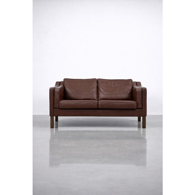 Vintage Scandinavian Brown Leather Sofa, 1970s For Sale - Image 4 of 18
