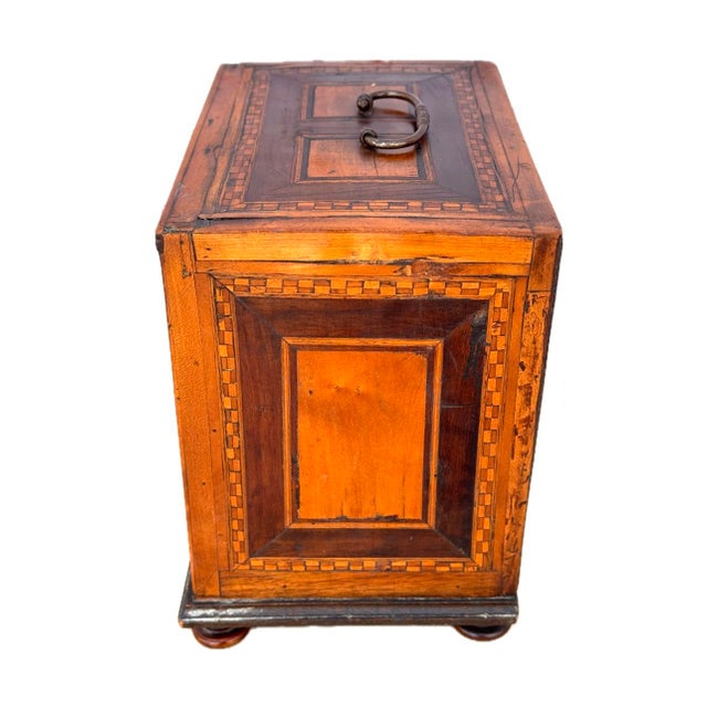 Wood 17th Century German Marquetry Table Cabinet For Sale - Image 7 of 11