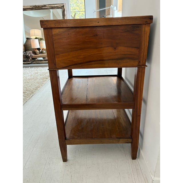 Early 20th Century Vintage Wooden Nightstand With Drawer, France For Sale - Image 5 of 18