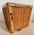 Vintage French tortoise rattan wastebasket with thick bamboo sides Rectangular shapes tortoise bamboo rattan wastebasket...