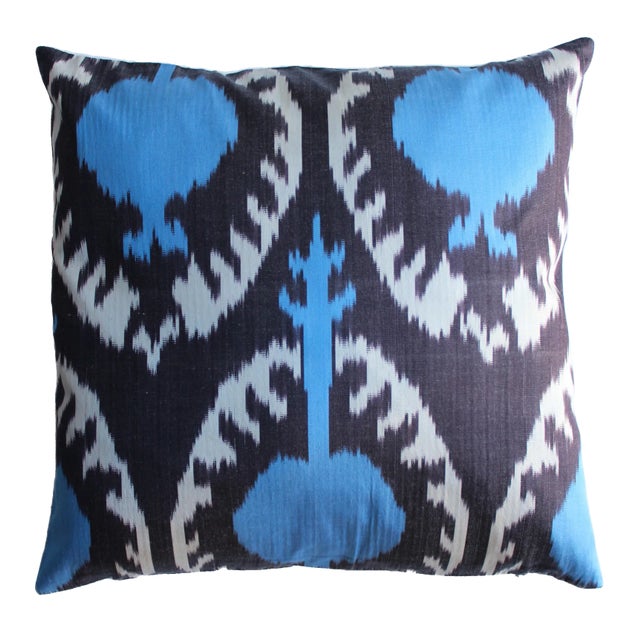 Contemporary Handmade Silk Ikat Pillow For Sale - Image 9 of 9
