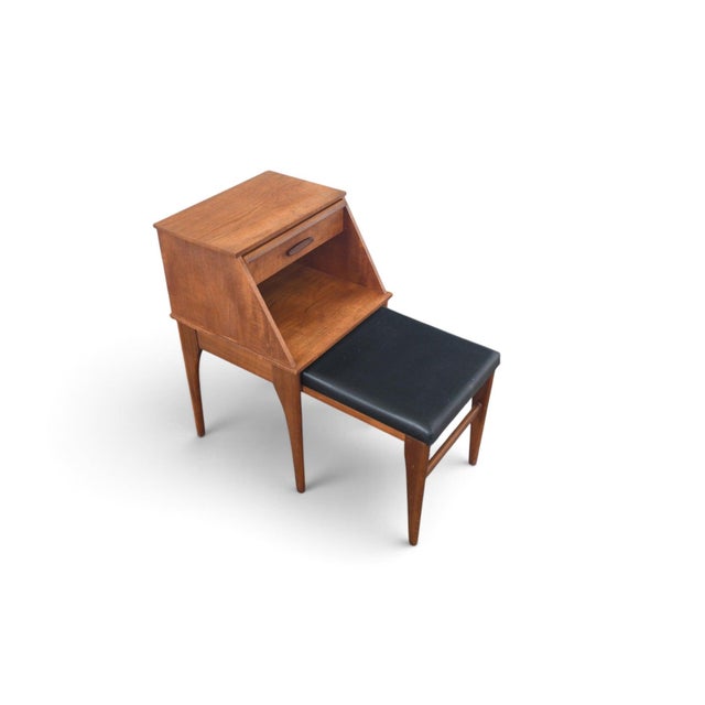 Mid 20th Century Mid 20th Century Small Chippy Telephone Bench With Pullout Seat For Sale - Image 5 of 13