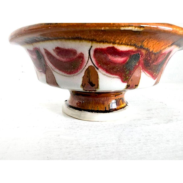 1970s Ken Edwards El Palomar Tonalá Mexico Ceramic Pedestal Bowl For Sale - Image 9 of 15