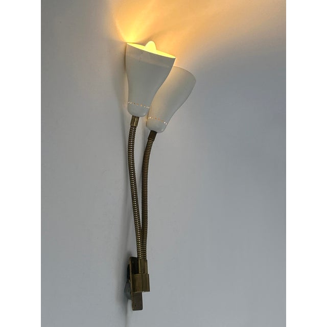 Mid-Century Modern Gooseneck Wall Lamp, Italy, 1950s For Sale - Image 11 of 18