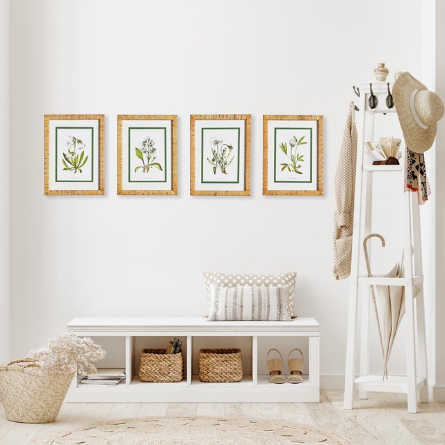 Coastal White Floral Study, Set Of 4 For Sale - Image 3 of 3