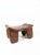 Brown African Brutalist Hand-Carved Wood Stool For Sale - Image 8 of 8