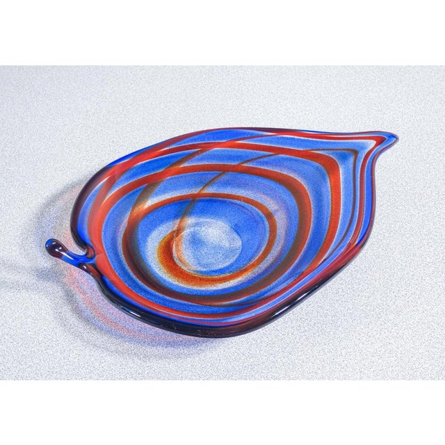 1970s Polychrome Blown Glass Saucer from Murano For Sale - Image 5 of 18