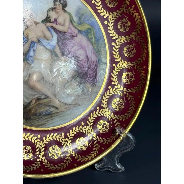 Porcelain Plate with Angelica Kauffmann Motif from Limoges, France, 1930s For Sale - Image 5 of 7
