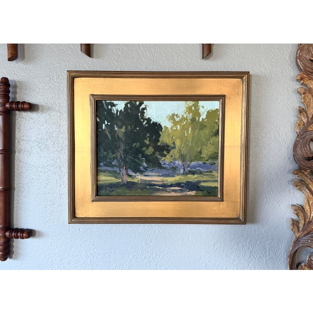 French Provincial French Plein Air Landscape Oil Painting For Sale - Image 3 of 4