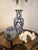 Ceramic Vintage Blue & White Chinoiserie Baluster Form Vase For Sale - Image 7 of 7