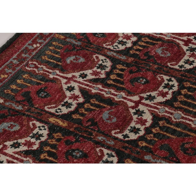 2010s Rug & Kilim’s Ersari-Inspired Rug With Coral Red Boteh Paisley Patterns For Sale - Image 5 of 8