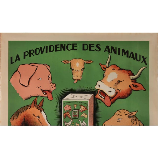 Date: 1920s Size: 15.75 x 23.75 inches About The Poster: This poster was designed to advertise animal feed that would help...