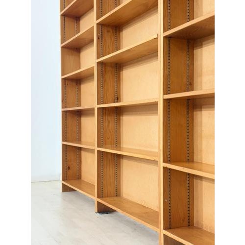 Large Vintage Shelving Unit in Pine, 1960s For Sale - Image 12 of 18