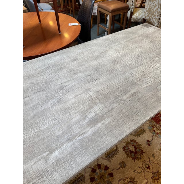 Wood Restoration Hardware Reclaimed Oak Wood Dining Table For Sale - Image 7 of 12