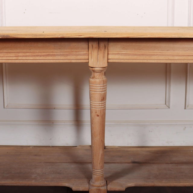 Large Vintage French Console Table in Pine, 1890s For Sale - Image 4 of 10