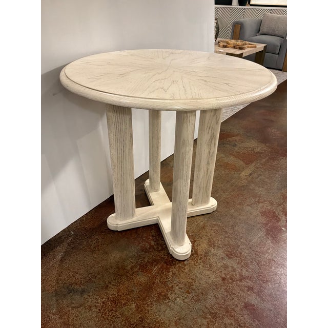 Stylish Mr. & Mrs. Howard Co. Paddles Table. Natural wood, 4 legs. Original Retail $4755. Showroom floor sample.