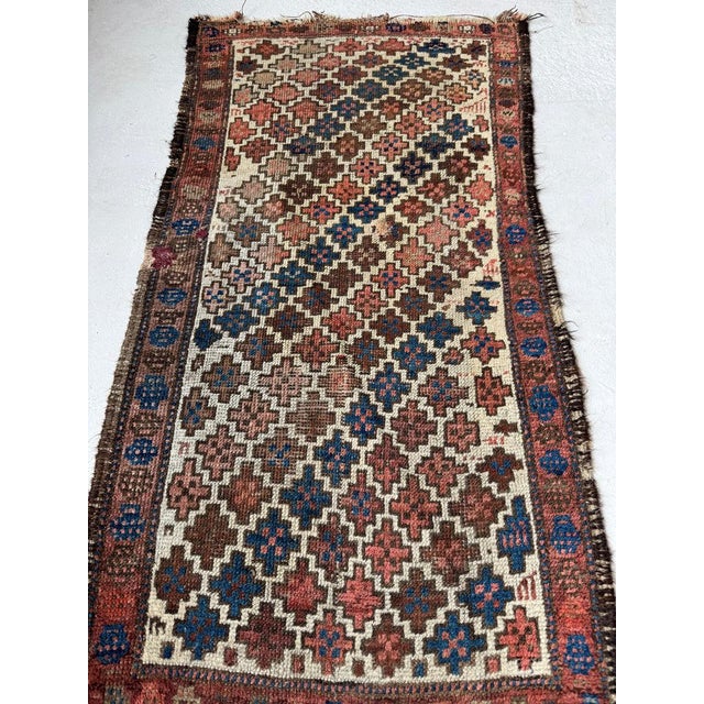 Persian Antique Baluch Throw Rug 2.2 x 4 For Sale - Image 3 of 7