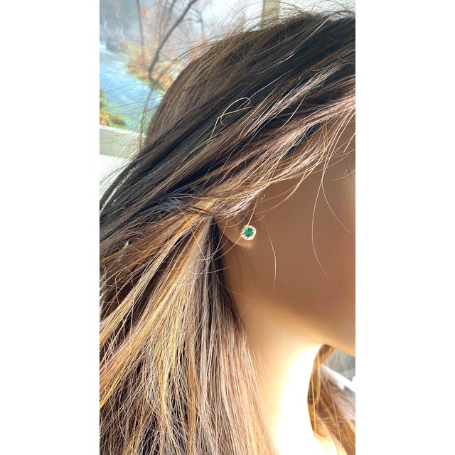 An Elegant Merger of Classic Design and Vibrant Gemstones Enhance your jewelry collection with these 14K Yellow Gold Stud...