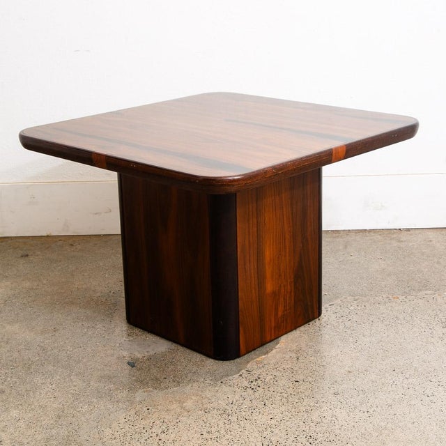 Mid Century Danish Modern End Table Rosewood Side Nightstand Vintage Pedestal For Sale - Image 11 of 12