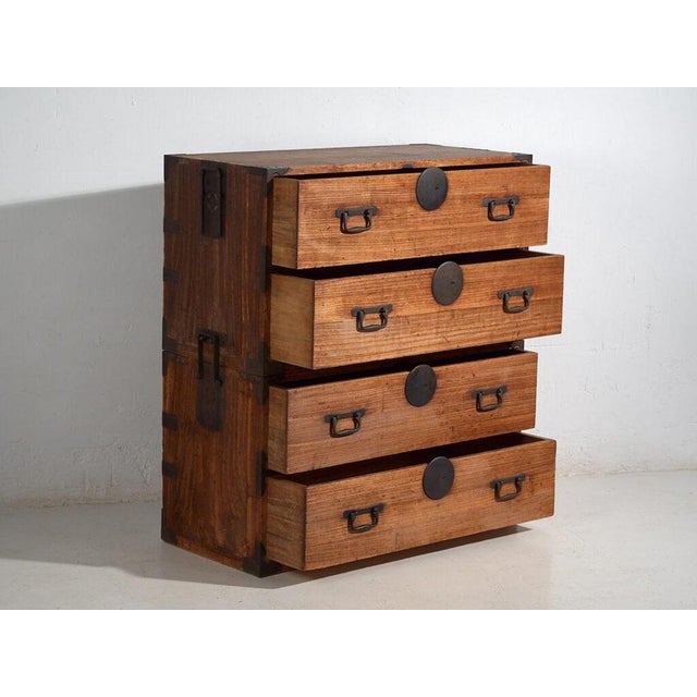 Japanese Tansu in Wood For Sale - Image 3 of 14
