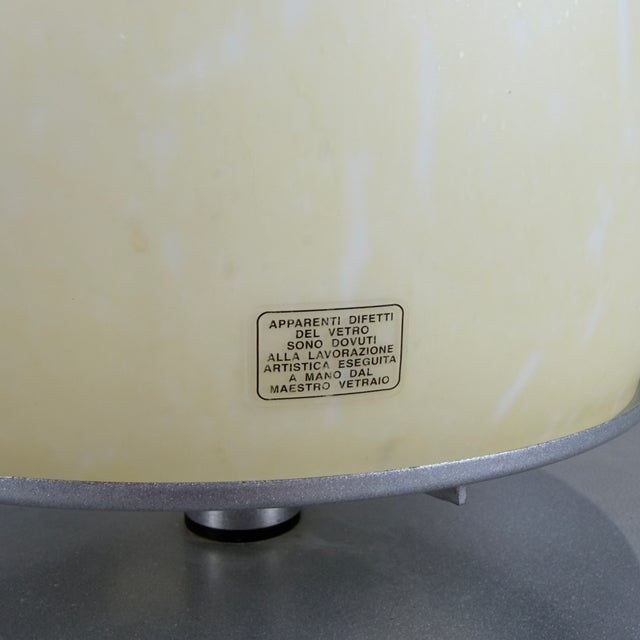 Gray Large Modernist Opal Murano Glass Table Lamp For Sale - Image 8 of 13