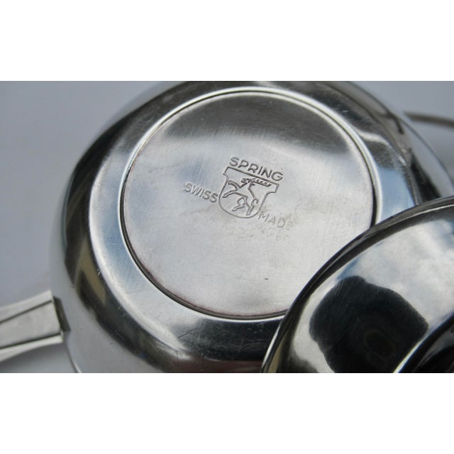 C.1970's (Switzerland) Cheese/Chocolate Fondue Platform Lidded Serving Piece With Heating Element For Sale - Image 12 of 12