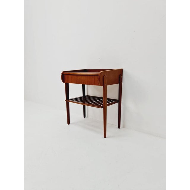 Mid-Century Danish Teak Nightstand by Gunni Omann, 1960s For Sale - Image 10 of 11