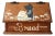 Vintage Storybook Folk Art Wood Bread Box For Sale