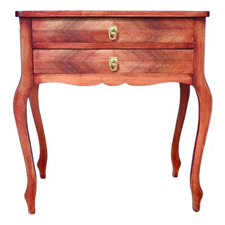 Louis XV Style Mahogany Console Table with Cabriole Legs, 1950s For Sale