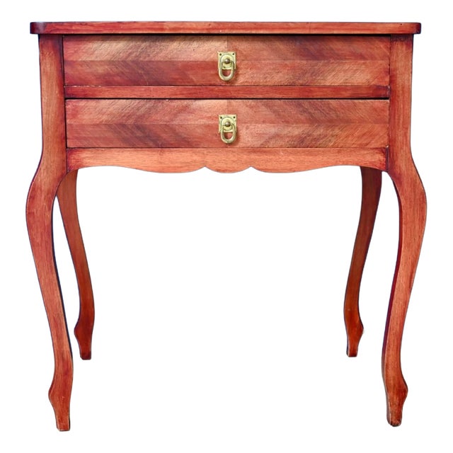 Louis XV Style Mahogany Console Table with Cabriole Legs, 1950s For Sale