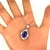 Metal 9.73 Carat Tanzanite Diamond Platinum Halo Pendant Necklace For Sale - Image 7 of 7
