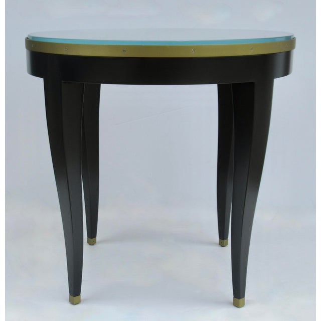 Vintage: C.1980's, Donghia "Essence," Collection. Round Side/End Table, "Newly," {Professionally refinished, in a Satin...