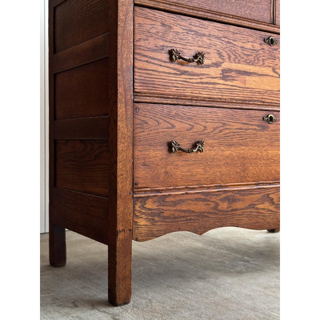 Antique Oak Chest of Drawers, Late 19th Century For Sale - Image 10 of 15
