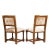 Early 20th Century Pair of Jacobean Style Hair on Hide Oak Side Chairs, 1920-35 For Sale - Image 5 of 13